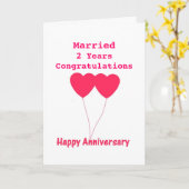Carte d'anniversaire de mariage 1 an. Personnalise (Fleur jaune)