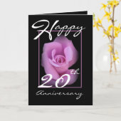 Carte d'anniversaire de mariage 20 ans avec bourge (Fleur jaune)