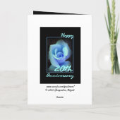 Carte d'anniversaire de mariage 20 ans avec bourge (Dos)