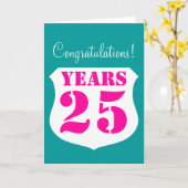 Carte d'anniversaire de mariage 25 ans (Fleur jaune)
