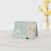 Carte d'anniversaire de mariage 28 ans avec orchid (Fleur jaune)