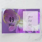 Carte d'anniversaire de mariage 49 ans avec fleur (Intérieur)