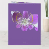 Carte d'anniversaire de mariage 49 ans avec fleur (Dos)