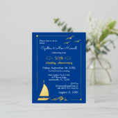 Carte d'anniversaire de mariage 50 ans en or voili (Debout devant)