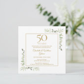 Carte d'anniversaire de mariage 50 ans Watercolour (Debout devant)