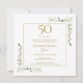 Carte d'anniversaire de mariage 50 ans Watercolour (Devant)