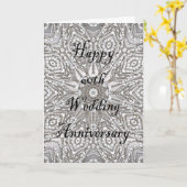 Carte d'anniversaire de mariage 60 ans (Fleur jaune)