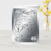 Carte d'anniversaire de mariage 60 ans (Fleur jaune)