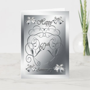 Carte d'anniversaire de mariage 60 ans