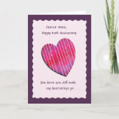 Carte d'anniversaire de mariage 60 ans Heartstring (Devant)