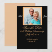 Carte d'anniversaire de mariage à conserver (Devant / Derrière)