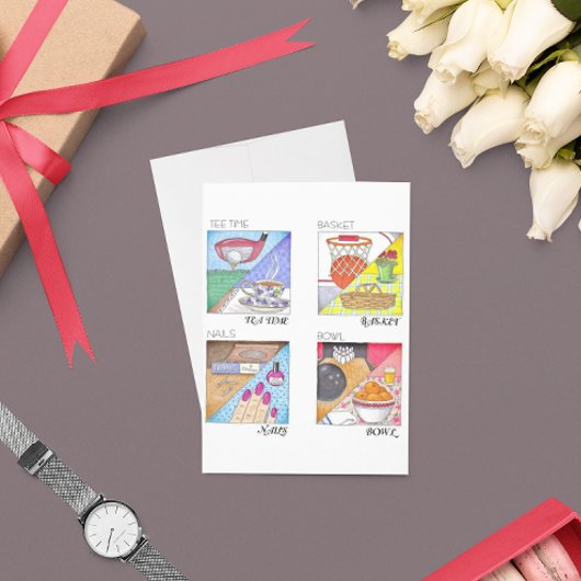 Carte d'anniversaire de mariage à l'heure du thé