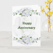 Carte d'anniversaire de mariage avec de jolies ros (Fleur jaune)