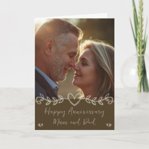 Carte d'anniversaire de mariage avec photo