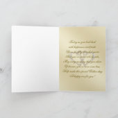 Carte d'anniversaire de mariage classique dorée po (Intérieur)
