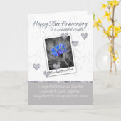 Carte d'anniversaire de mariage d'argent - 25 Ans (Fleur jaune)