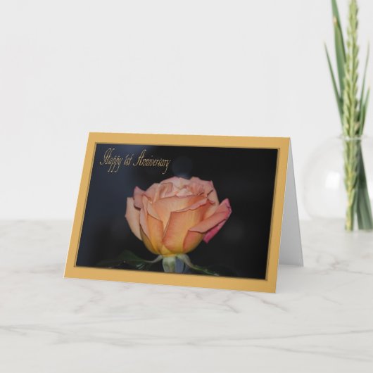 Carte d'anniversaire de mariage de 1ère année (Devant)