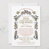 Carte d'anniversaire de mariage de 25 ans sous for (Devant)