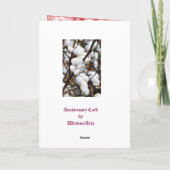 Carte d'anniversaire de mariage de 2 ans - Coton (Dos)