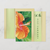 Carte d'anniversaire de mariage de 50 ans Tangerin (Devant / Derrière)