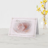 Carte d'anniversaire de mariage de dentelle et de (Fleur jaune)