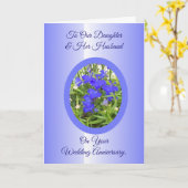 Carte d'anniversaire de mariage de fille et mari (Fleur jaune)