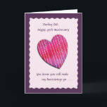 Carte d'anniversaire de mariage de sentiments<br><div class="desc">Si vous pensez votre tendre moitié aimera cette carte customisée,  attente 'jusqu'à ce que vous leur donniez un de nos chemises ou ornements customisés d'anniversaire.  Cliquez sur dessus le lien de magasin de Zigglets ou visitez notre site Web chez www.zigglets.com (voyez comment sauver $$ sur l'expédition)</div>