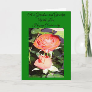 Carte d'anniversaire de mariage des grands-parents