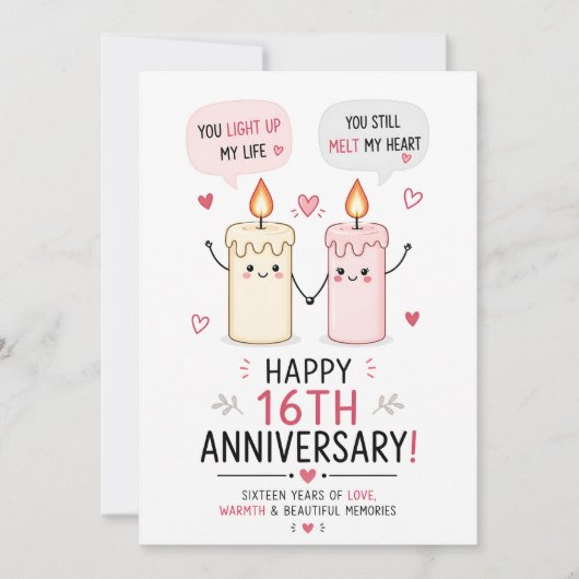 Carte d'anniversaire de mariage drôle en cire Vous (Devant)