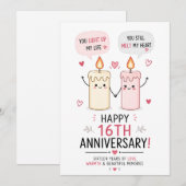 Carte d'anniversaire de mariage drôle en cire Vous (Devant / Derrière)