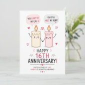 Carte d'anniversaire de mariage drôle en cire Vous (Debout devant)