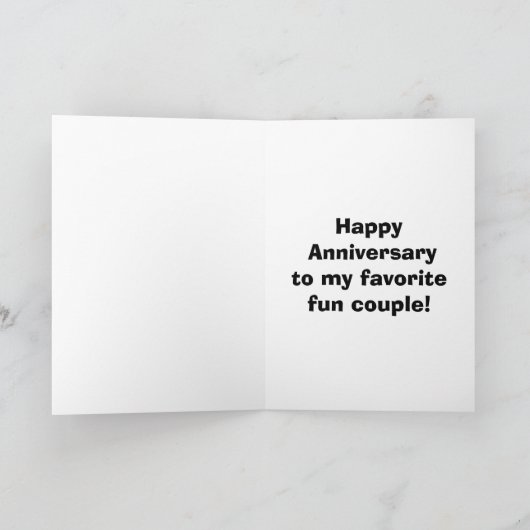Carte d'anniversaire de mariage drôle pour eux (Intérieur)