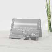 CARTE D'ANNIVERSAIRE DE MARIAGE EN NOCE D'ARGENT (Devant)