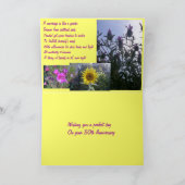 Carte d'anniversaire de mariage en or (Intérieur)