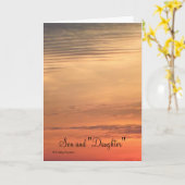 Carte d'anniversaire de mariage "Fils" et "Fille" (Fleur jaune)