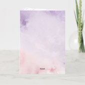 Carte d'anniversaire de mariage Fleurs aquarelles (Dos)