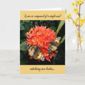 Carte d'anniversaire de mariage - l'amour se (Fleur jaune)