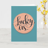 Carte d'anniversaire de mariage Lucky Us (Fleur jaune)