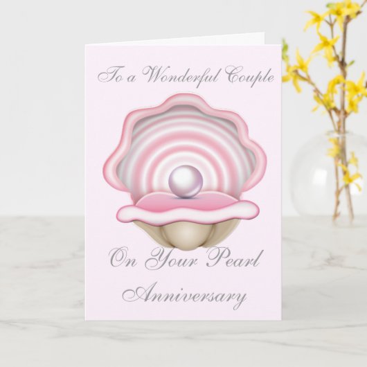 CARTE D'ANNIVERSAIRE DE MARIAGE PERLE (Fleur jaune)