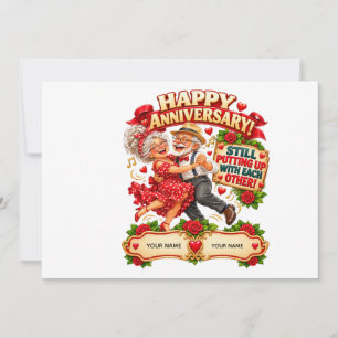 Carte d'anniversaire de mariage personnalisée drôl