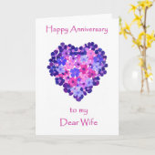 Carte d'anniversaire de mariage pour femme - Flowe (Fleur jaune)