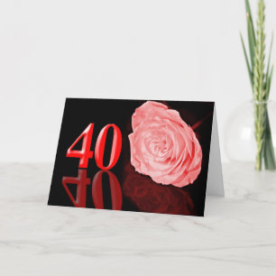 Carte d'anniversaire de mariage Rubis (40 ans)