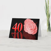 Carte d'anniversaire de mariage Rubis (40 ans) (Devant)