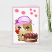 Carte d'anniversaire de marionnette (Devant)