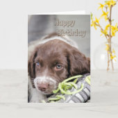 Carte d'anniversaire de marionnettes (Fleur jaune)