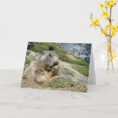 Carte d'anniversaire de Marmot (Fleur jaune)