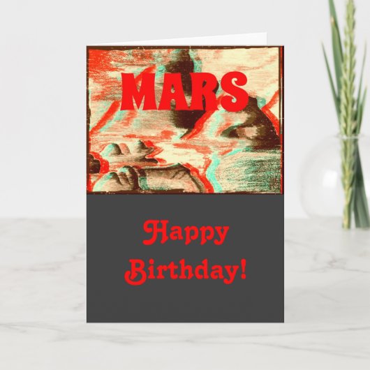 Carte d'anniversaire de Mars (Devant)