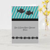 Carte d'anniversaire de mars pour les poissons (Fleur jaune)