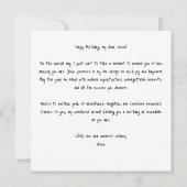 Carte d'anniversaire de meilleure amie cocktail (Dos)