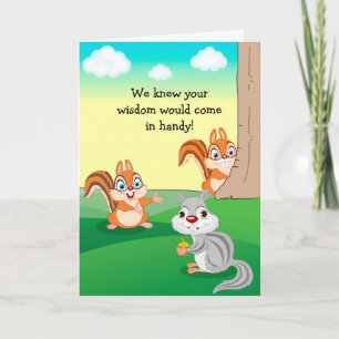 Carte d'anniversaire de mignon papa : écureuil int
